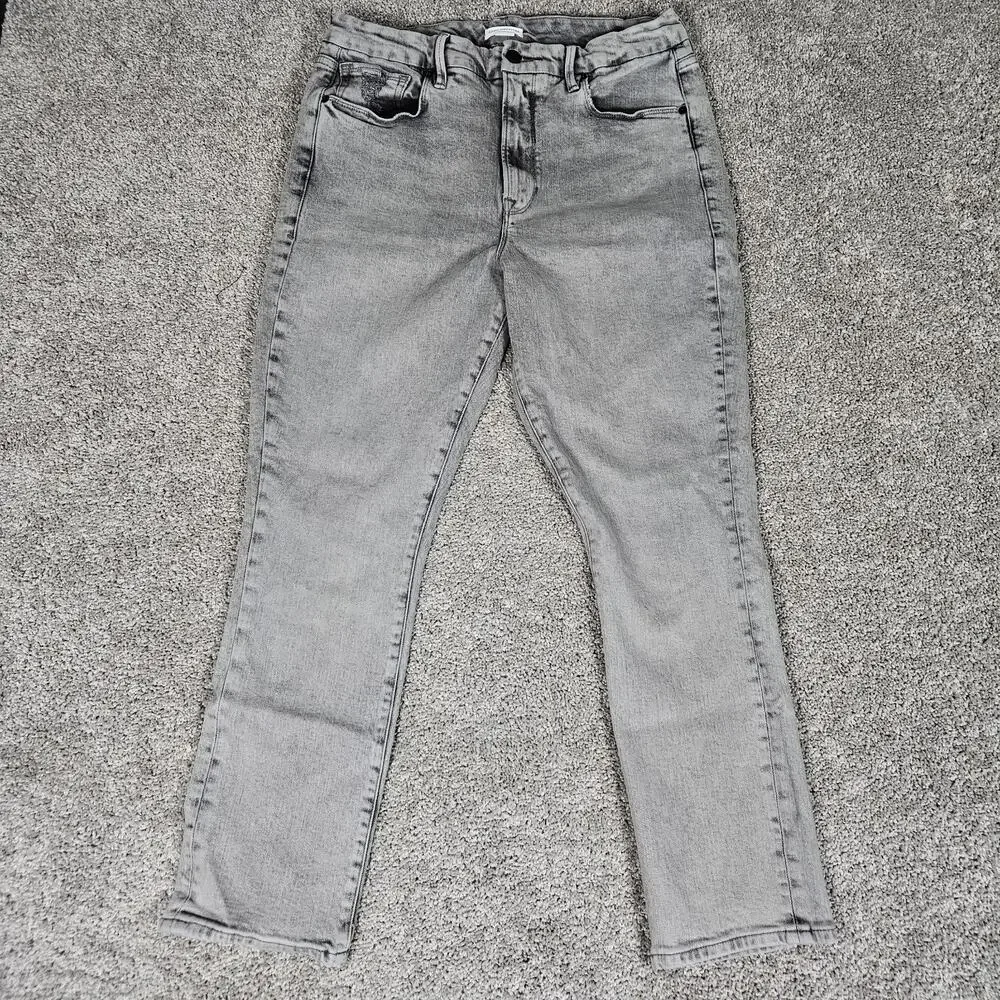 Good American Jeans Womens 15 Faded Black Good Classic Skinny Stretch Denim - Picture 1 of 11